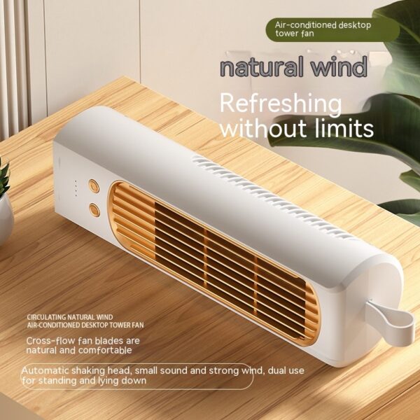 Multifunctional Household Shaking Head Electronic Fan Wind Tower Fan - Image 4